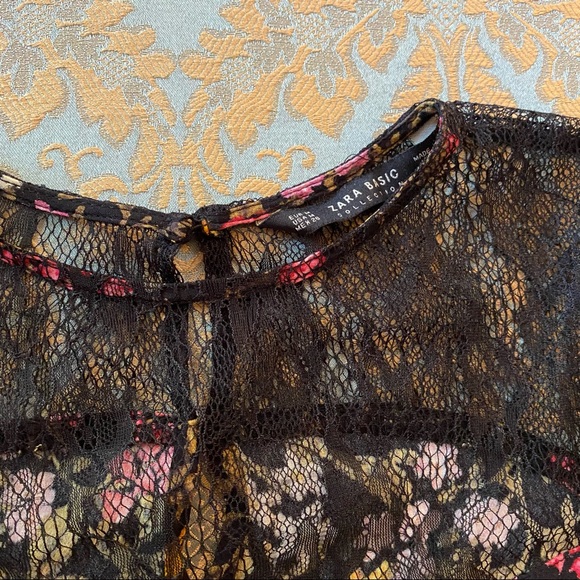 Zara floral and lace top - Picture 2 of 2